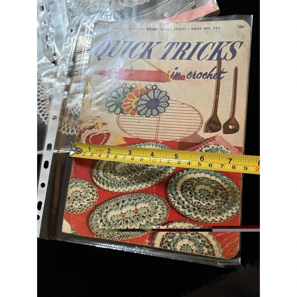 Vintage 50s Crochet Books Lot of 5 Ruffled Doilies Quick Tricks Lace Trends